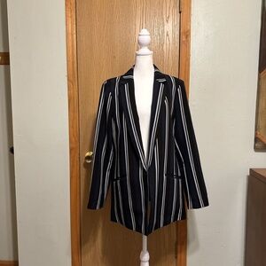 Inc. International Concepts Large Multi-Color w/Stripes Long Sleeve Blazer - EUC